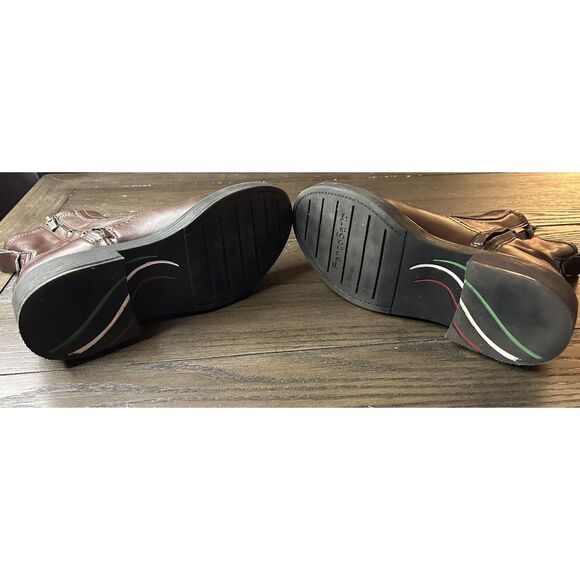 FRANCO SARTO Womens Brown Goring Karbon‎ Almond Toe Block Heel Boots Shoes 6 M - Picture 5 of 5